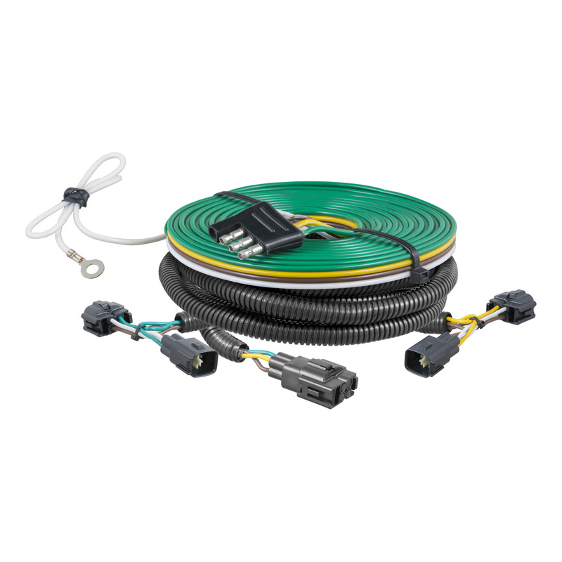 CURT 58902 Custom Towed-Vehicle RV Wiring Harness for Dinghy Towing, Fits Select Jeep Wrangler TJ